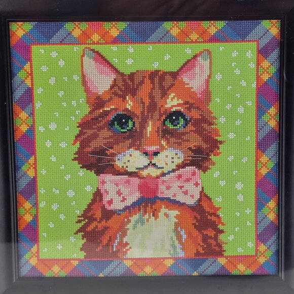Zweigart Artiste Classy Cat Retro Vibe Counted Cross Stitch Kit 1389014 NIP 2015 - Picture 2 of 6